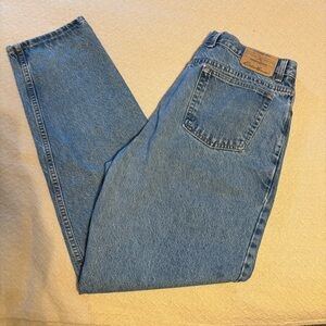 VTG Eddie Bauer USA Size 18 Long Low Rise Mom Jeans Tapered 80s 90s Cotton Denim